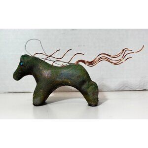 Raku Spirit Pony Horse Signed by Artist Jeremy Diller Horse Clay Folk Art